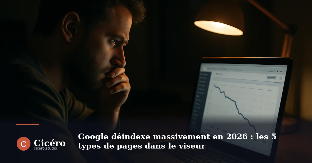 Google déindexe massivement en 2026 : les 5 types de pages dans le viseur