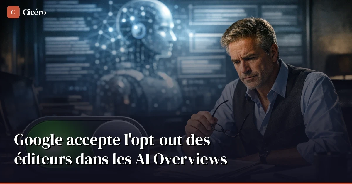 Google accepte l'opt-out des éditeurs dans les AI Overviews