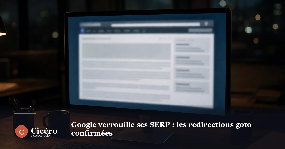 Google verrouille ses SERP : les redirections goto confirmées