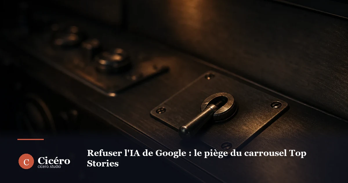 Refuser l'IA de Google : le piège du carrousel Top Stories