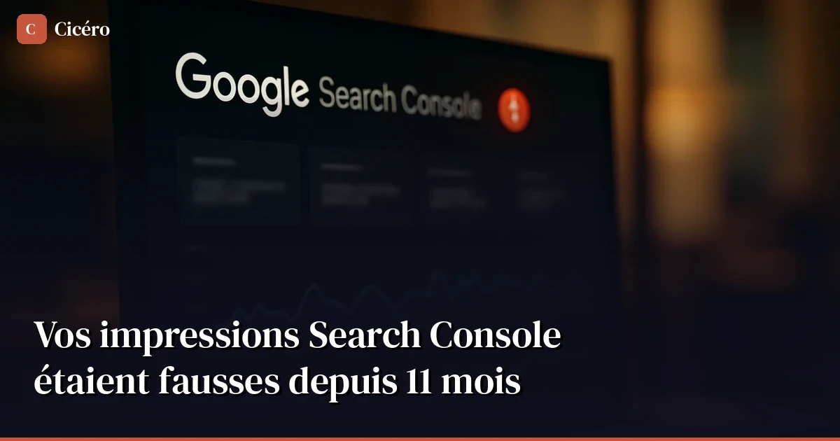 Vos impressions Search Console étaient fausses depuis 11 mois