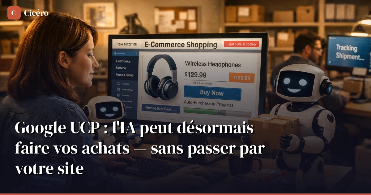 Agent IA Google remplissant automatiquement un panier e-commerce via le protocole UCP