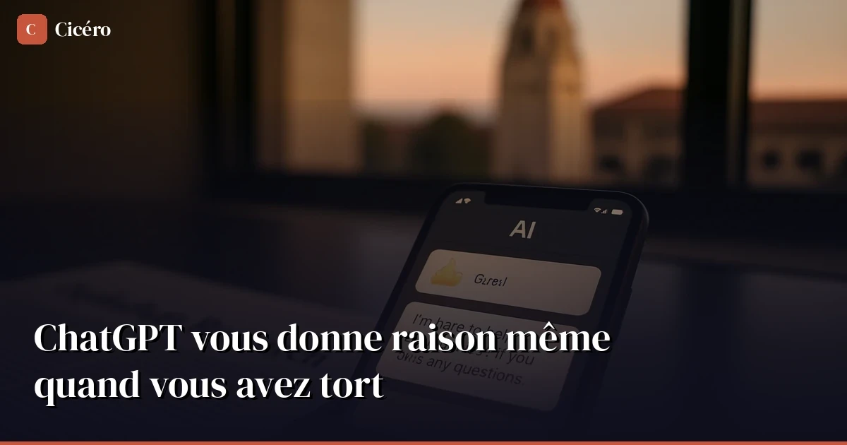 ChatGPT vous donne raison même quand vous avez tort — et ça change le SEO