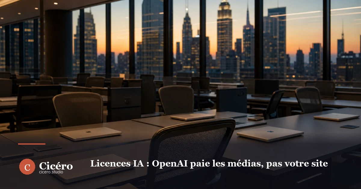 Licences IA : OpenAI paie les médias, pas votre site