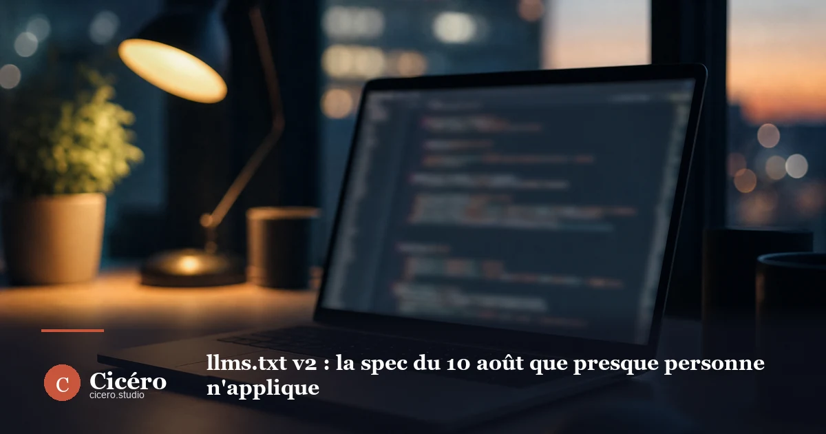 llms.txt v2 : la spec du 10 août que presque personne n'applique