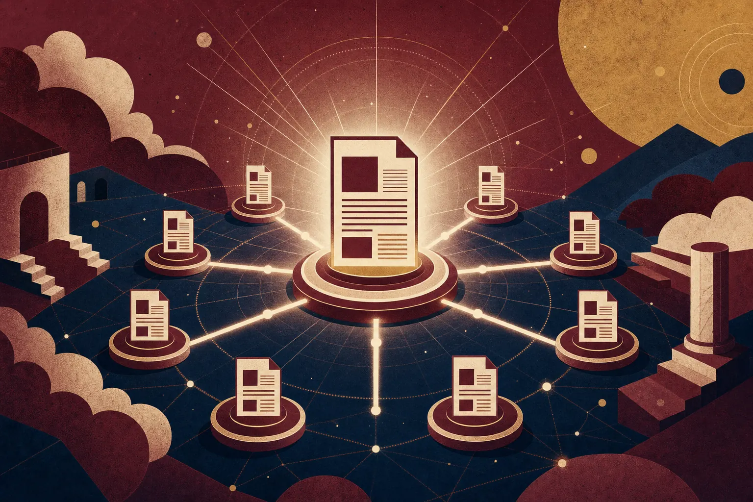 Illustration éditoriale de l'article : Maillage interne et cocon sémantique : guide 2026 pour structurer votre autorité SEO