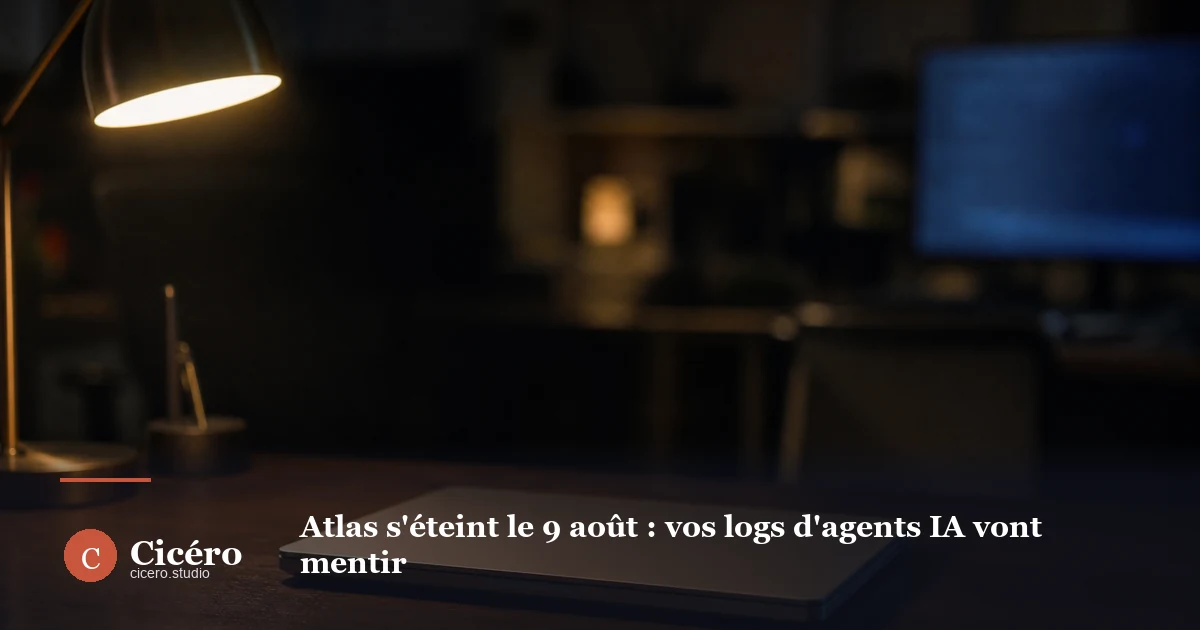Atlas s'éteint le 9 août : vos logs d'agents IA vont mentir