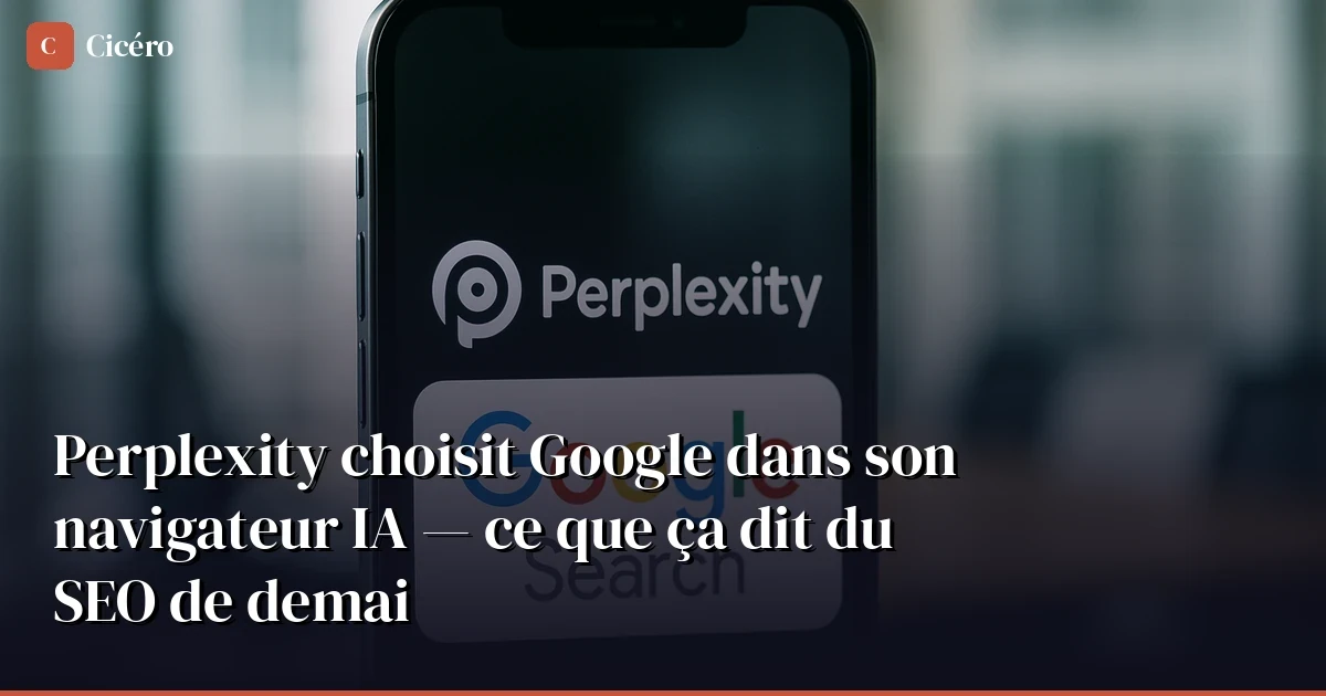 Perplexity choisit Google dans son navigateur IA : ce que ça dit du SEO de demain