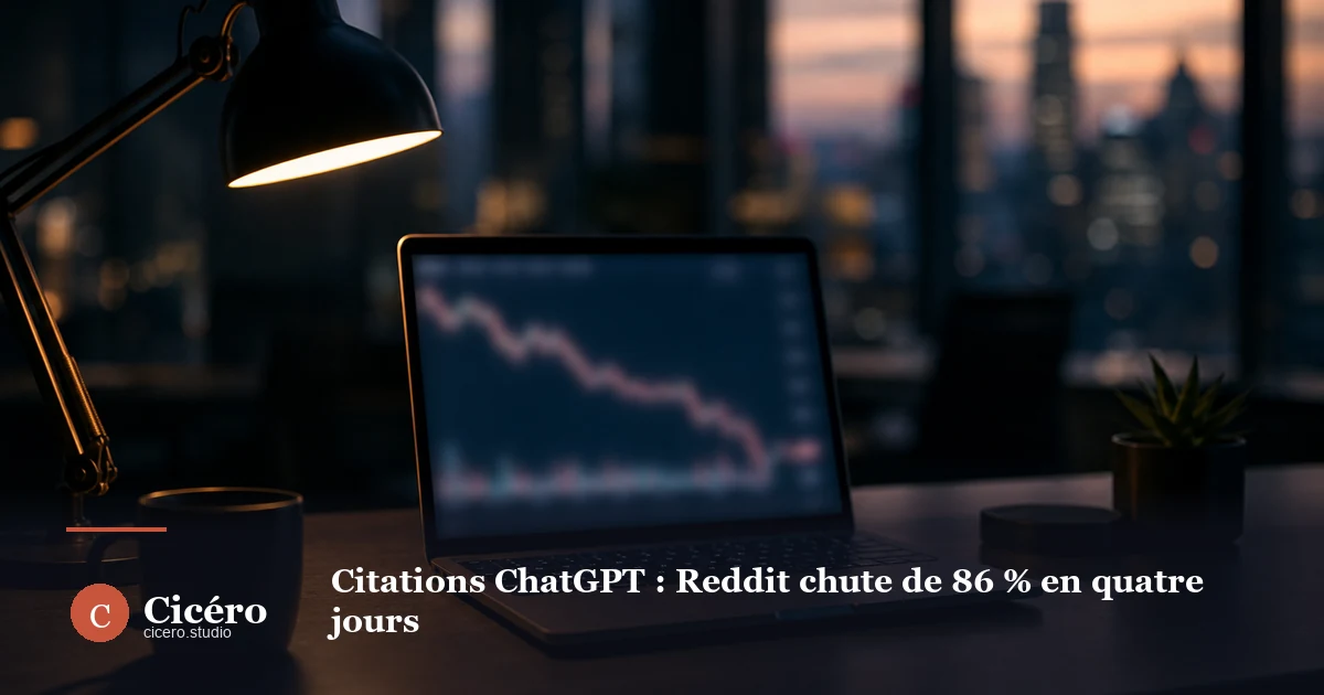 Citations ChatGPT : Reddit chute de 86 % en quatre jours