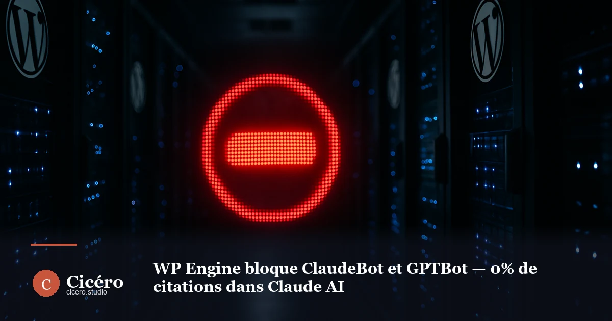 WP Engine bloque ClaudeBot et GPTBot — et vous ne le saviez pas