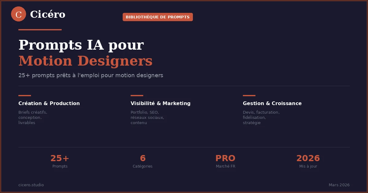 Prompts IA pour Motion Designers (2026)