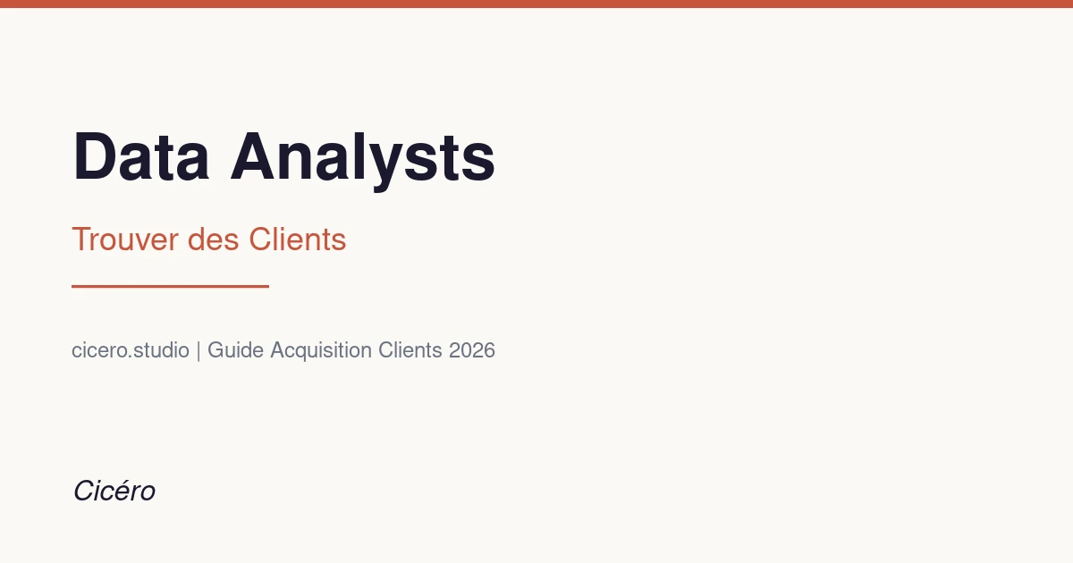 Trouver des clients : Data Analysts (2026)