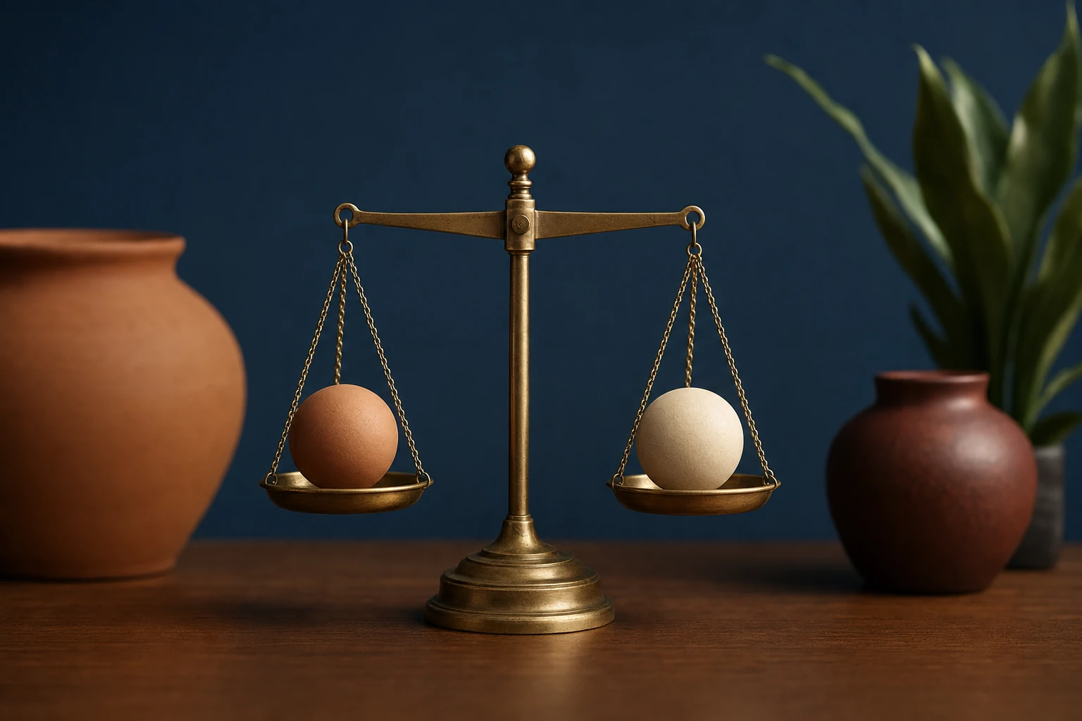 A balanced scale, illustrating how to weigh the criteria for comparing AI SEO agencies objectively