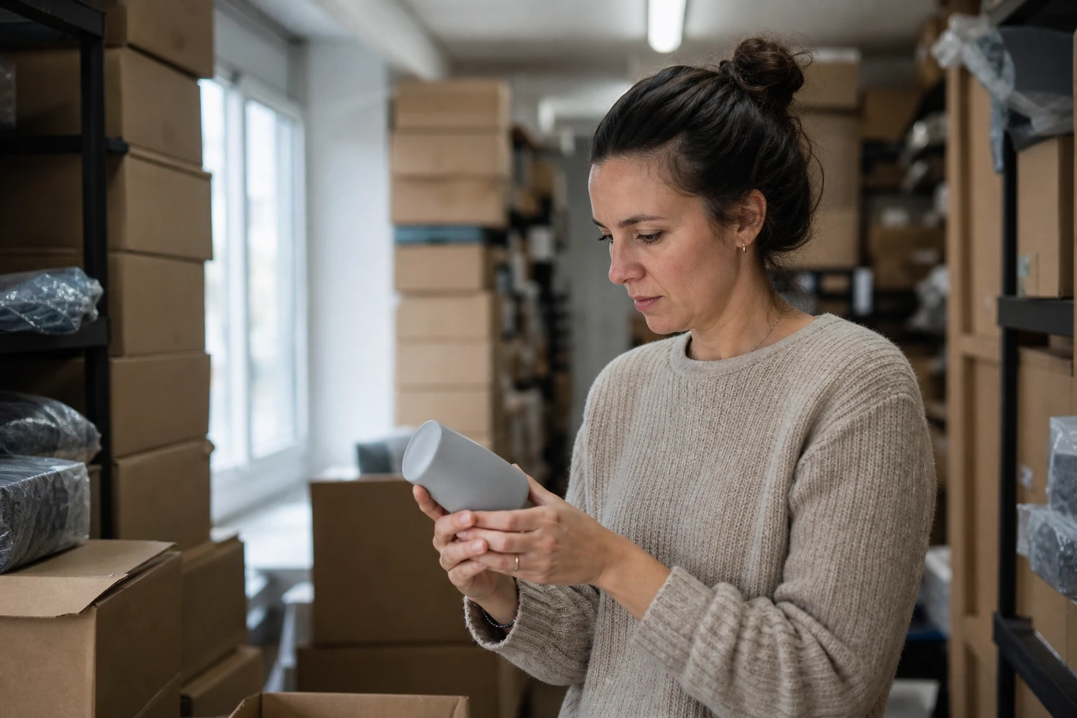 Responsable e-commerce retravaillant une page produit pour la rendre lisible par les moteurs IA